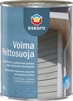 Средство кроющее декоративно-защитное для древесины Eskaro Voima белый база A EWP005 (0.9л)