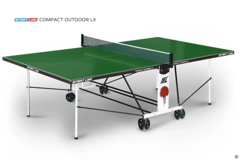 Стол теннисный Compact-2 LX Всепогодный, зелёный Barfits