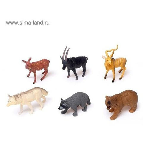 Набор животных «Лесные звери», 6 фигурок Зоомир
