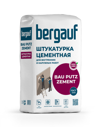 Штукатурка Bergauf Bau Putz Zement цементная 25 кг