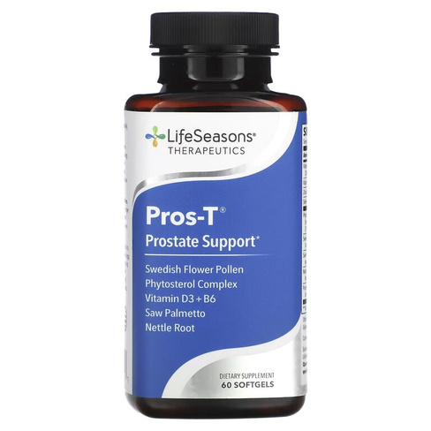 Поддержка простаты LifeSeasons Pros-T, 60 мягких таблеток