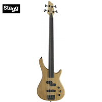 Басс гитара Stagg BC300FL-NS Fusion Solid Alder Body Fretless 4-String Electric Bass Guitar