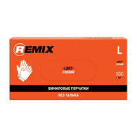 Виниловые перчатки REMIX RM-GL-VYN-B-L