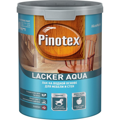 Лак для мебели и стен для внутренних работ Pinotex LACKER AQUA 70