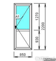Дверь балконная ПВХ 850х2200 с монтажом