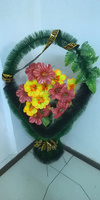 Траурная ритуальная корзина (цветы и оформление в ассортименте)