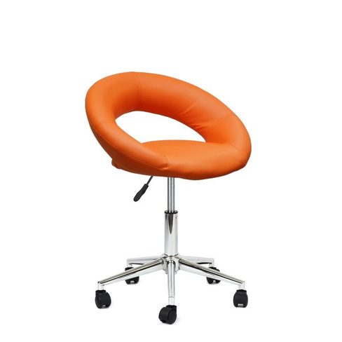 Полубарный стул на колесах "Barneo N-84 Mira" (Оранжевый)