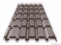 Металлочерепица Каскад шоколад 0,45мм.