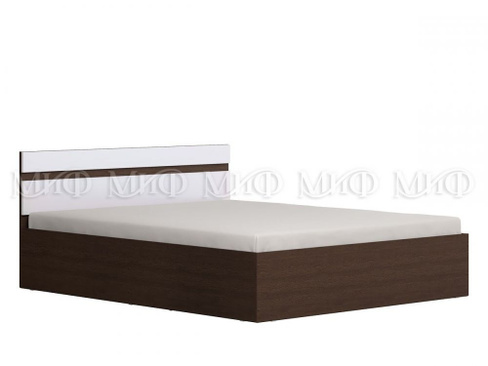Кровать Нэнси 1,4 и 1,6 м (ПВХ белый глянец/венге)