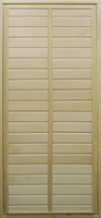 Дверь деревянная с навесами 1850х800х100 мм кедр
