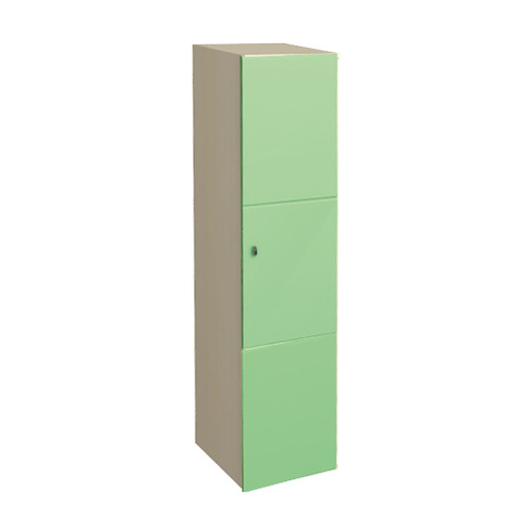 Зеленый шкаф-пенал для детской Домисоль