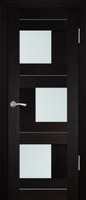 Межкомнатная дверь Мод 11 венге белое стекло