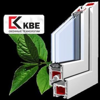 Окно пластиковое KBE(КБЕ) 3-х камерное глухое р-р 850*1400 мм