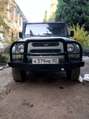 Передний усиленный бампер на УАЗ 469