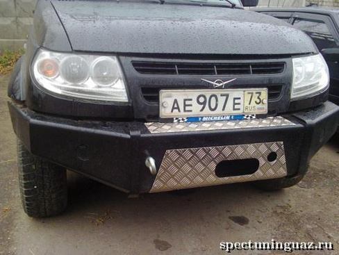 Фото - Силовой передний бампер на УАЗ Патриот "Партизан"