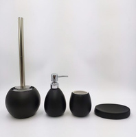Керамический набор для ванной чёрный GID BL-spray 50