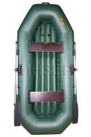Двухместная надувная гребная лодка Уфимка-Инзер-2(280) НД (надувное дно) зеленая