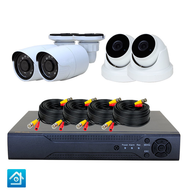Комплект видеонаблюдения на 4 камеры PS-link. AHD PS-link Kit-c504hd. Видеонаблюдение ahd ps link