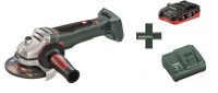 УШМ АККУМ METABO WB 18 LTX BL 125 Quick 1*4,0 + ЗУ ASC55