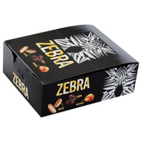 Батончик Zebra вафельный с изюмом и арахисом в карамели, коробка, 40 г, 15 шт., 15 уп.
