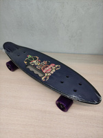 Скейтборд Fish колеса 60х45мм 82А цвет фиолетовый принт