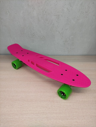 Скейтборд Fish с ручкой цвет розовый