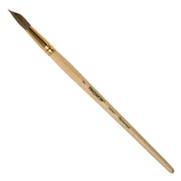 Кисть ПИФАГОР БЕЛКА круглая № 7 деревянная лакированная ручка с колпачком пакет с подвесом 200821
