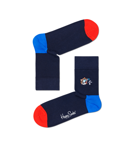 Носки Happy socks Embroidery Tiger Half Crew Sock BETI13