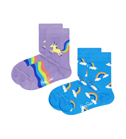 Носки Happy socks 2-pack Kids Unicorn & Rainbow Socks KUNR02