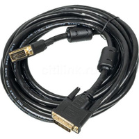 Кабель DVI NingBo DVI-D Dual Link (m) - DVI-D Dual Link (m), ферритовый фильтр, круглое, 5м, черный