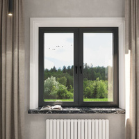 Классическое двухстворчатое окно с импостом ALT W72 1600x1600 мм