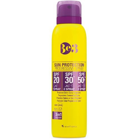 Солнцезащитный спрей с прогрессирующим SPF 20/30/50+ Sun protection progressive spray (0603500, 175 мл) Be3 (Италия)