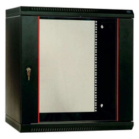 Шкаф коммутационный ЦМО ШРН-Э-18.500-9005 настенный, стеклянная передняя дверь, 18U, 600x520 мм