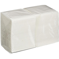 Салфетки бумажные 24x24 см белые 1-слойные 600 штук в упаковке