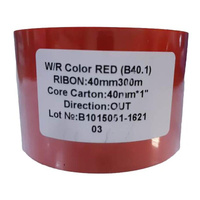 Риббон Wax/Resin Premium red 40 мм х 300 м OUT (диаметр втулки 25.4 мм)