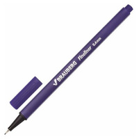 Ручка капиллярная (линер) BRAUBERG "Aero", фиолетовая, трехгранная, металлический наконечник, линия письма 0,4 мм, 14225