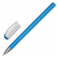 Ручка гелевая STAFF "College", синяя, корпус синий, игольчатый узел 0,6 мм, линия письма 0,3 мм, 143017 8 шт