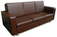 Офисный диван Стандарт плюс трехместный 190x75x80 см коричневый