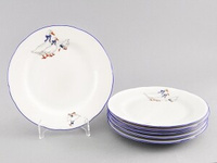 Набор тарелок мелких 19 см 6 штук, Гуси Мэри-Энн 03160319-0807, Leander