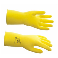 Перчатки резиновые многоразовые желтые, р-р S HQ Profiline (1 пара)