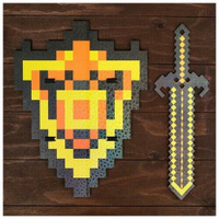 Набор деревянных сувениров "Золотое оружие" щит, меч 7139104 Сима-ленд