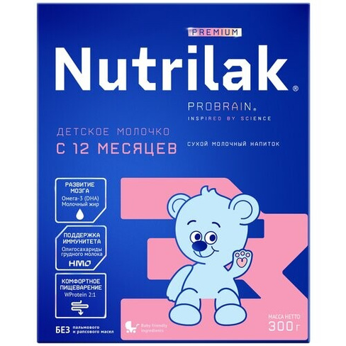 Смесь Nutrilak Premium 3, с 12 месяцев, 300 г