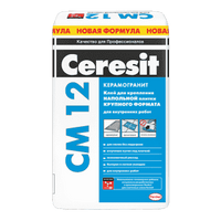 Клей для керамогранитной крупной плитки Ceresit CM 12 25 кг