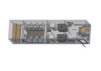 Бытовка 036 душевая 6 мест с сауной 12000x3000