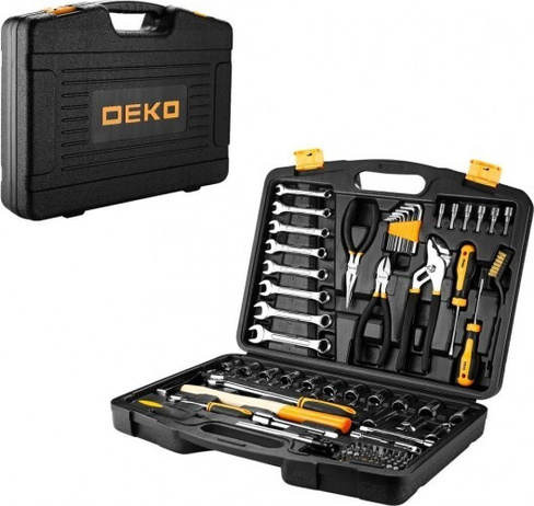 Набор инструментов DEKO DKMT113 для дома и авто в чемодане 113 предметов [065-0740]