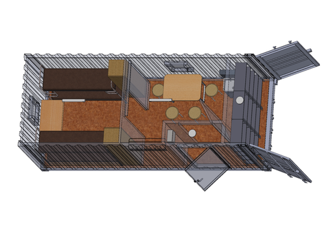 Блок-контейнер 021К жилой со складом 6058x2438