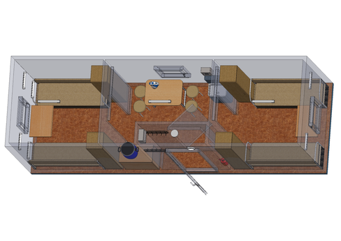 Бытовка 005 жилая 8 человек эконом 8000x2450