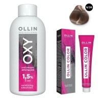 Ollin Professional Ollin Color - Набор (Перманентная крем-краска для волос, оттенок 9/26 блондин розовый, 100 мл + Окисл
