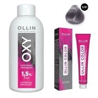 Ollin Professional Ollin Color - Набор (Перманентная крем-краска для волос, оттенок 9/81 блондин жемчужно-пепельный, 100