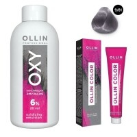 Ollin Professional Ollin Color - Набор (Перманентная крем-краска для волос, оттенок 9/81 блондин жемчужно-пепельный, 100